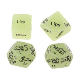 Set of 4 Glow in The Dark Couples Love Sex Position Dice