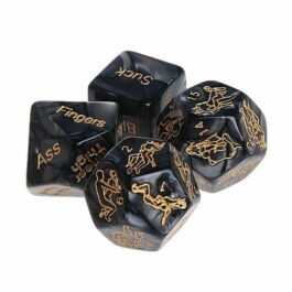 Set of 4 Couples Love Sex Position Dice (Black and Gold)