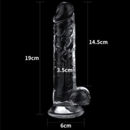 Lovetoy Flawless Clear Transparent Dildo 7.5”