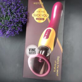 Wistone Wine and Gold 3-in-1 Clitoris Licker Pussy Pump Sucker G-spot Vibrator