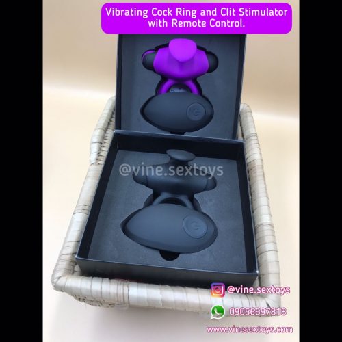 Vibrating Double Silicone Cock Penis Ring with Remote Control
