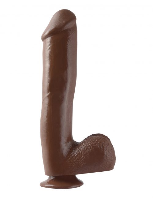 Pipedream Basix Rubber Works 10" Dong with Suction Cup - Brown