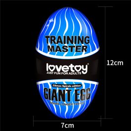 Lovetoy Giant Egg Pocket Pussy Male Masturbator Climax Spirals Edition – Blue