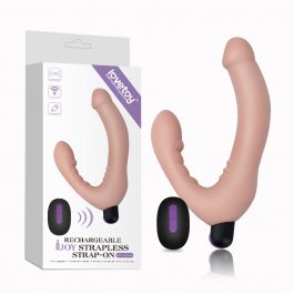 Rechargeable IJOY Vibrating Strapless Dildo Strap on with Remote Control