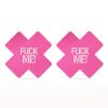FUCK ME Cross Pattern Nipple Pasties
