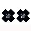 FUCK ME Cross Pattern Nipple Pasties
