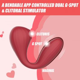 Magic Bobi Dual Stimulation Clitoral Sucking & G Spot App Controlled Smart Vibrator (Red)